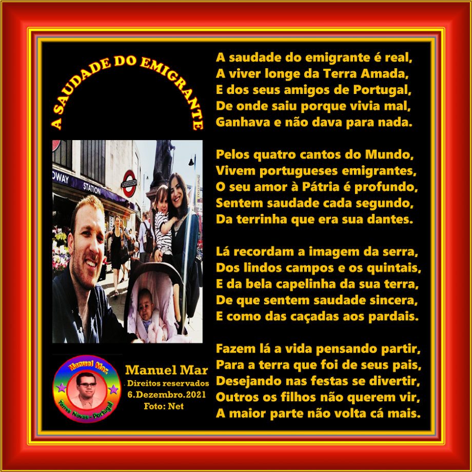 A SAUDADE DO EMIGRANTE A SAUDADE DO EMIGRANTE