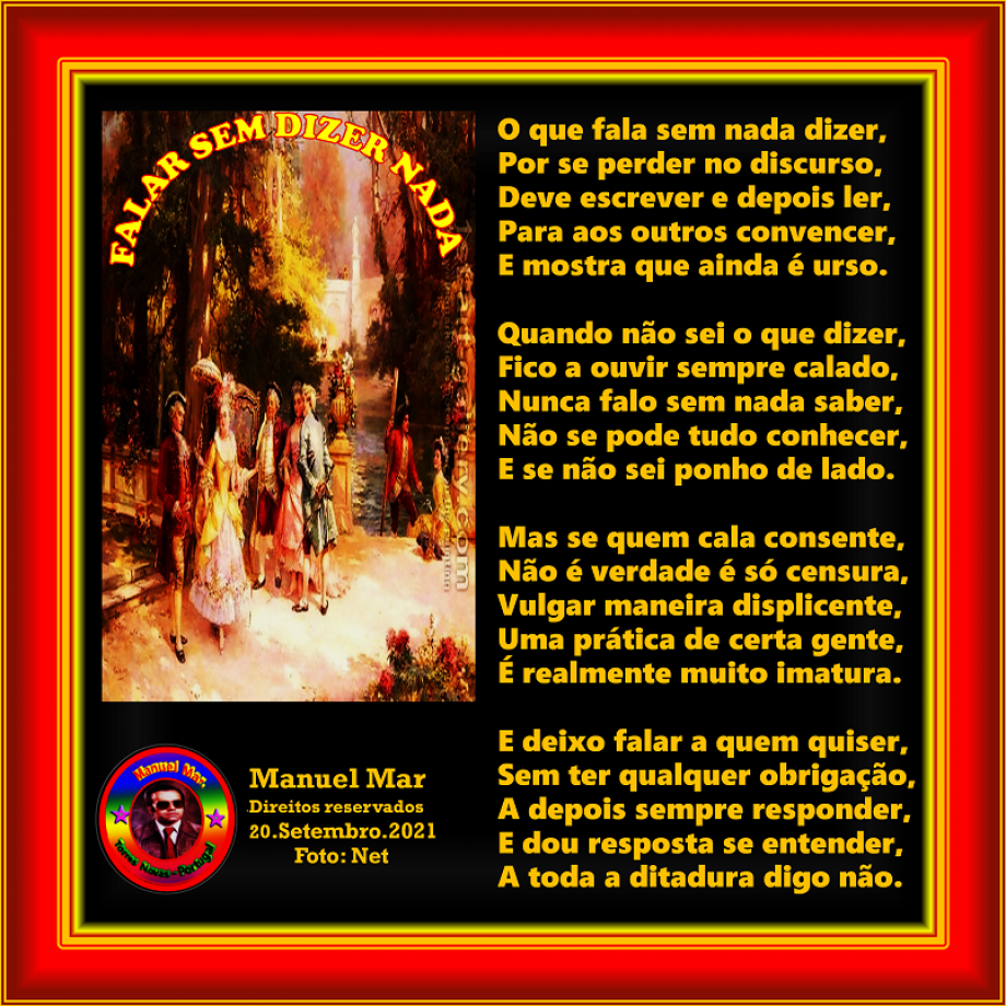 FALAR SEM DIZER NADA FALAR SEM DIZER NADA