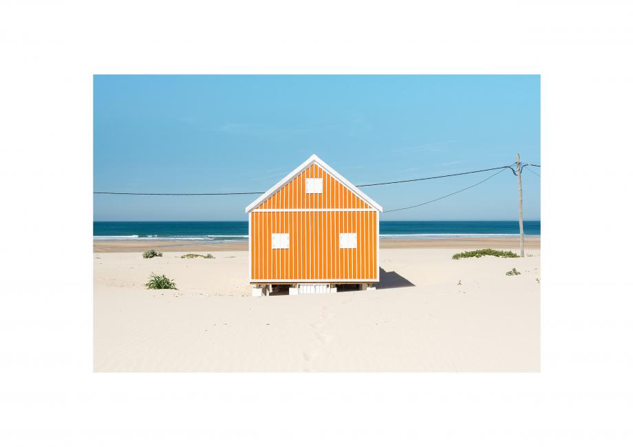 Trabalho realizado na Praia da Costa da Caparica. Casas de praia