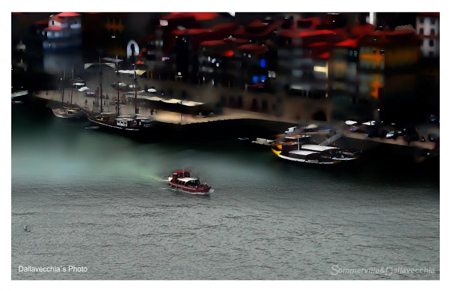 Foto(e)Pintura-Cais da Ribeira, Porto O Rio, os Barcos e a Cidade- Cais da Ribeira, Porto