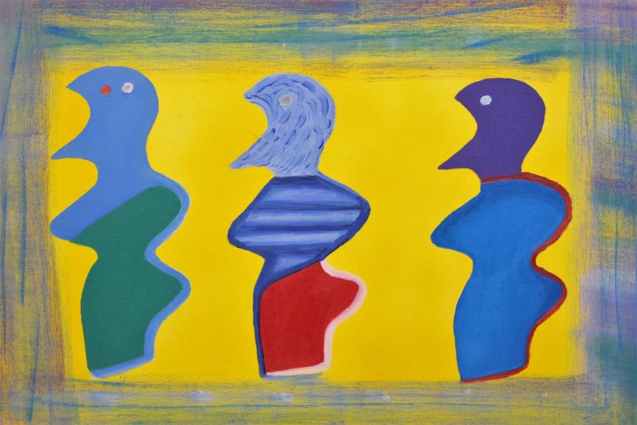 Triplete Pintura a oleo de Joaquim Prendas