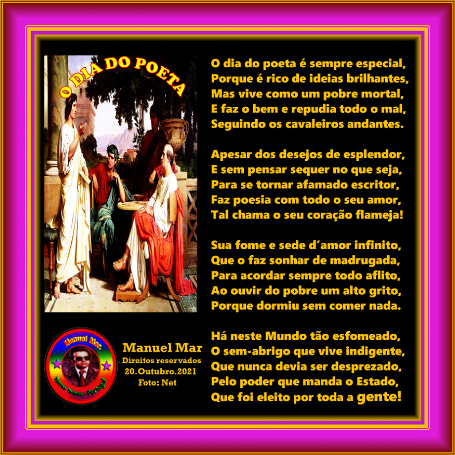 O DIA DO POETA O DIA DO POETA