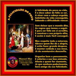 A FELICIDADE DO POVO