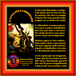 A LUTA PELA LIBERDADE