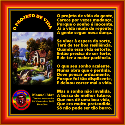 O PROJETO DE VIDA