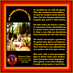 OS PROBLEMAS NA VIDA