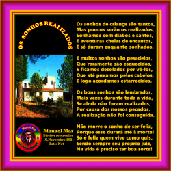 OS SONHOS REALIZADOS