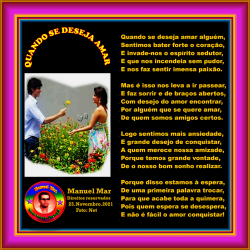 QUANDO SE DESEJA AMAR